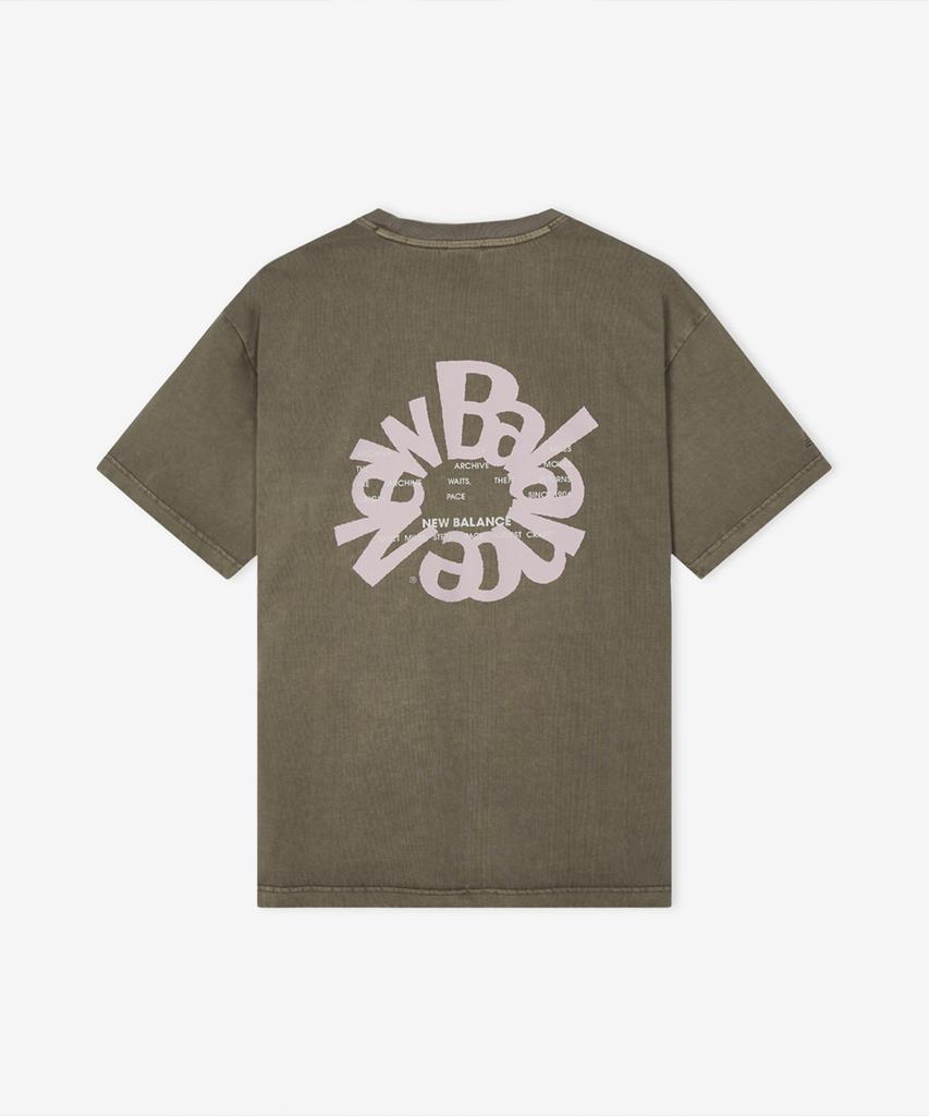 Nyuballanseu Nbneg2A083 / Uni Archive Pace Circle Short Sleeve T-Shirt (Gray Khaki)
