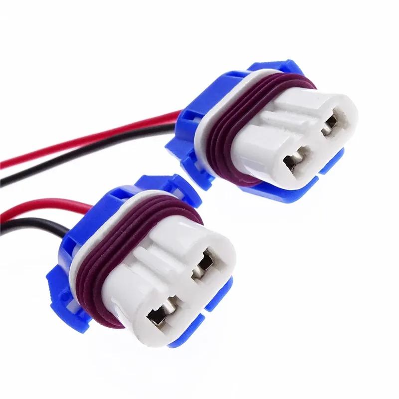 

2 Pcs 9005 Ceramic Socket Female Adapters Extension Cable Wire Harness Bulb Socket For Headlights Fog Lamps Accessories