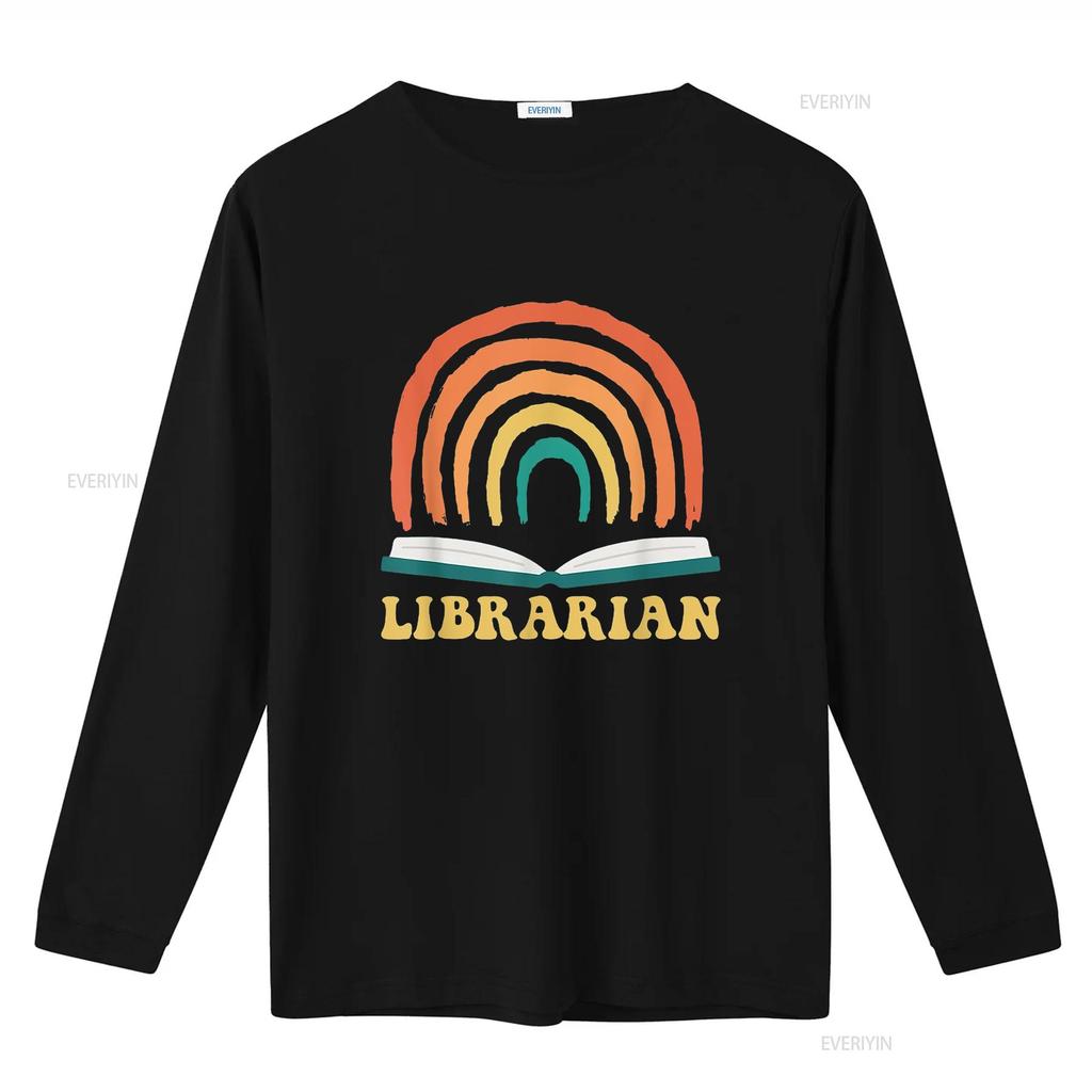 Librarian Vintage Reading Books Retro Rainbow Trendy Women s T Shirt  Summer Top with Unique Print vintage Washed Stretched