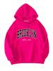 Casual Sports Sweater Fleece Hooded Sports Sweater Women's Large Size Autumn and Winter Models