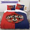 PFC CSKA Sofia Pattern Bedding uilt Set uilt Cover Pillowcase Home Decoration Birthday Gift (1 * duvet cover + 2 * pillowcase without core)