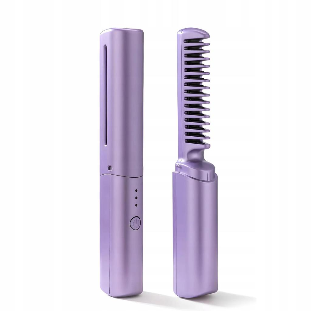 Portable Hair Straightener Hair Comb Curler Cordless