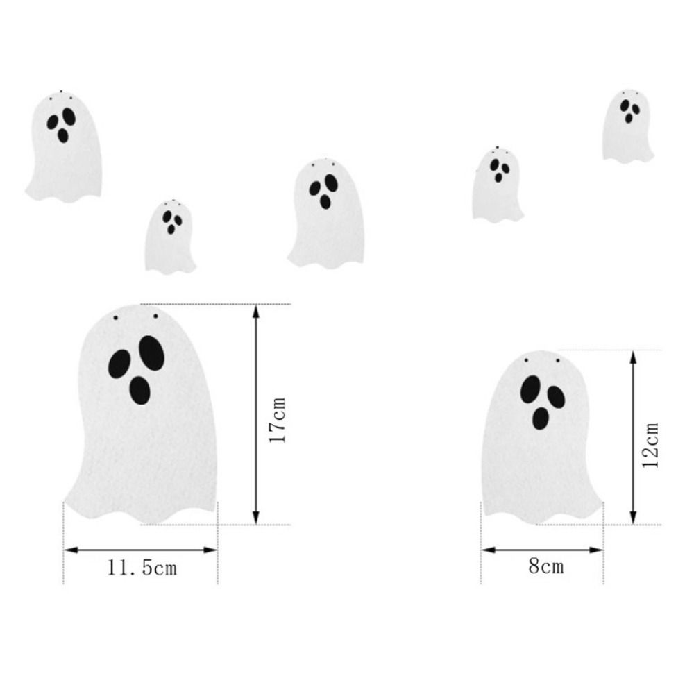 Paper Halloween Ghost Banner Funny Pull Flower Decoration Props Supplies Ghost Flag  Bar