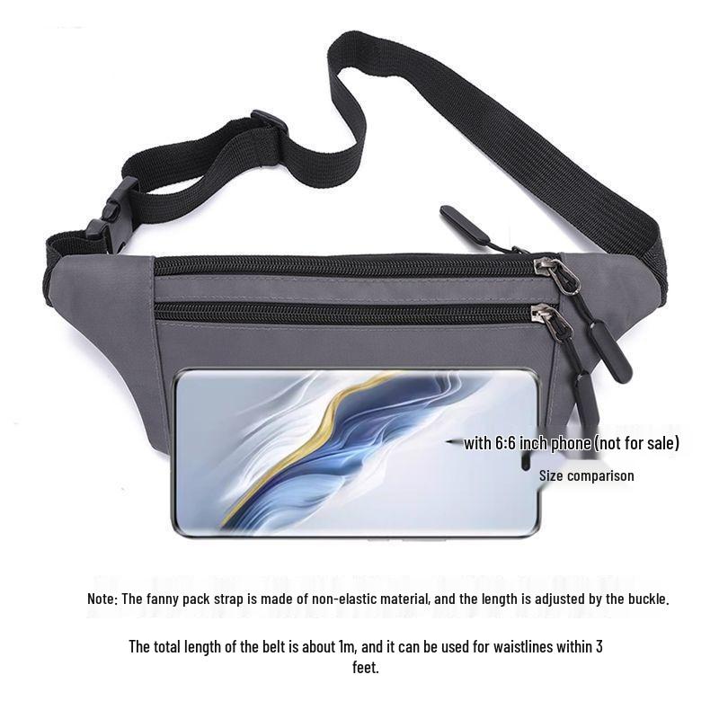 Men's Waterproof Construction Fanny Pack - Durable, Sturdy Crossbody Bag and Wallet for Middle-Aged & Elderly Workers