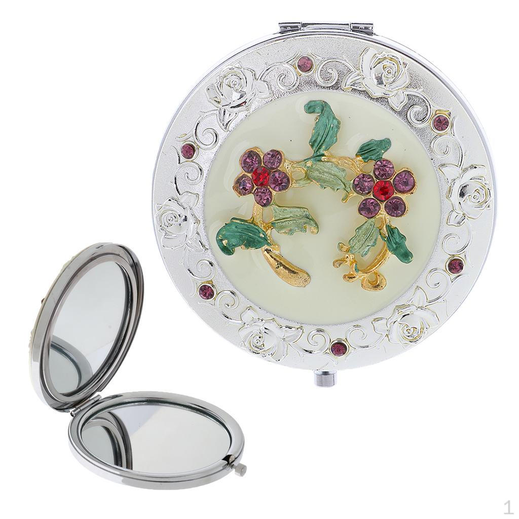 

Карманная сумочка Компактное косметическое зеркало для макияжа Дорожное складное Светло-желтый