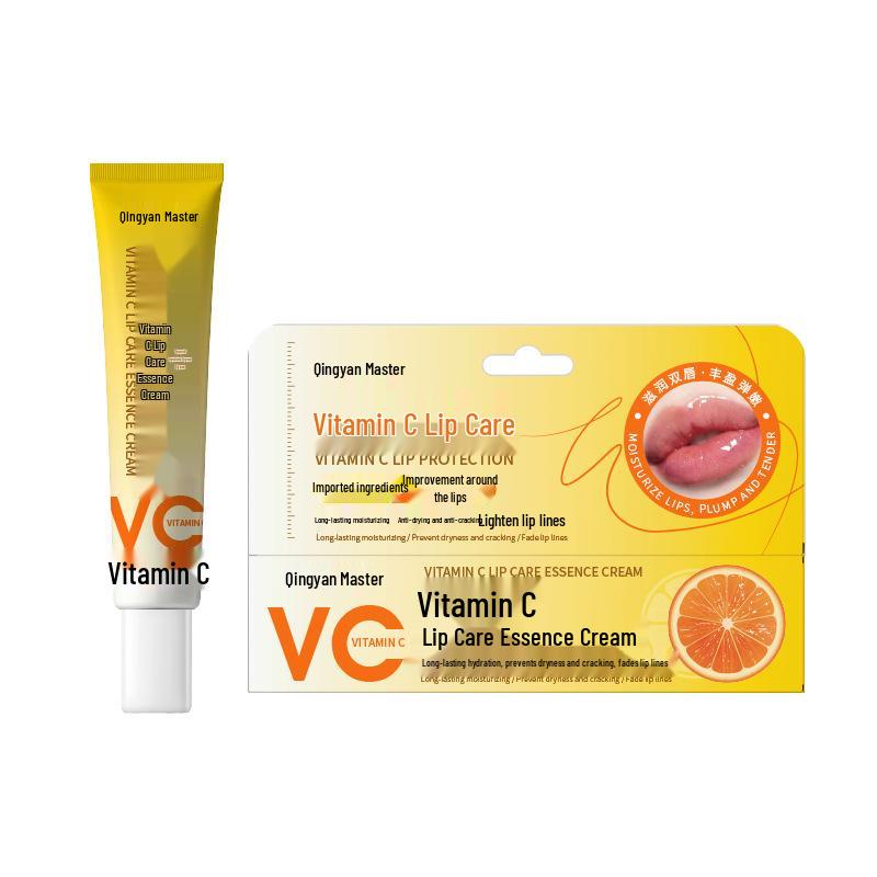 Qing Yan Vitamin C Lip Essence Cream: Moisturizing, Reduces Lip Lines, Perfect Lip Mask Base.