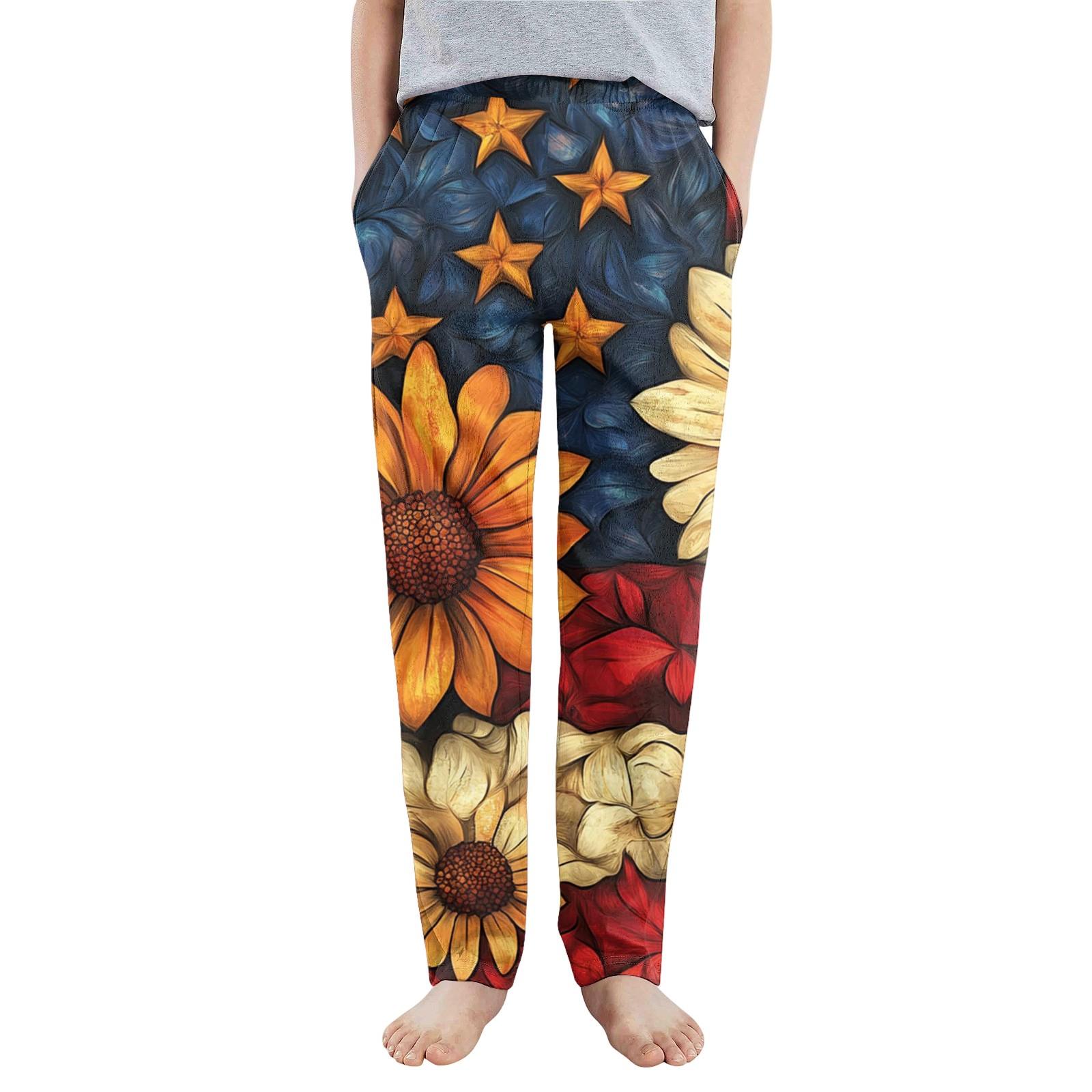 

Детские спортивные повседневные брюки с принтом на карманах для мальчиков и девочек в честь Дня независимости 140