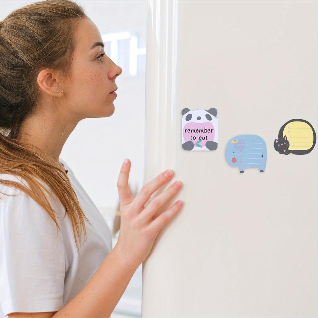 20pcs Set of 480 Cartoon Animal Sticky Notes Creative Mini Note Book Tear-Off Memo Stickers Student Stationery Office Supplies Cute Portable Notebook