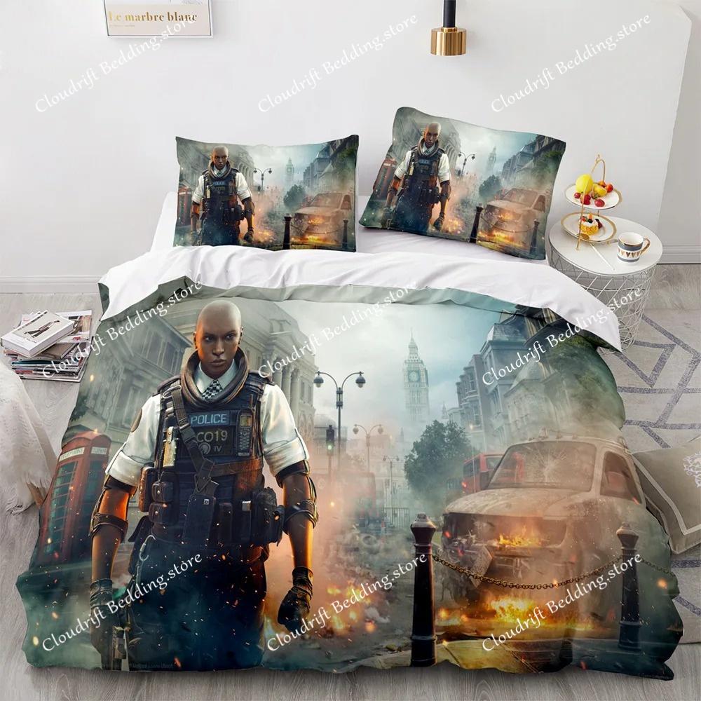 Game Rainbow Six Duvet Cover Pillowcase Bedding Set Single Twin Full Size for Kids Adults Bedroom Decor