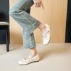 Weiwei girl 8739-1 chaussures simples à bouche légère argent français à rehausse intérieure pour femmes avec nœud Mary Jane