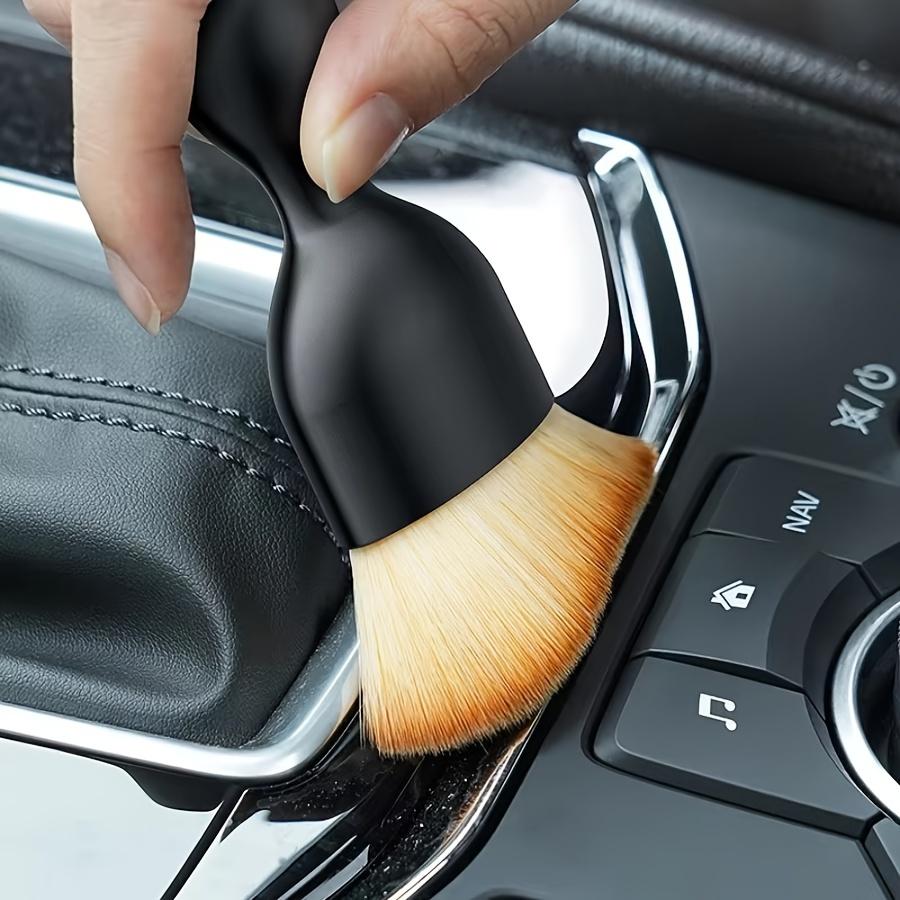 2 Pcs Premium Car Detailing Brush - Ultra-Soft Bristles for Gentle Cleaning, All-Purpose Auto Interior Dusting Tool,Essential Car Care Accessory