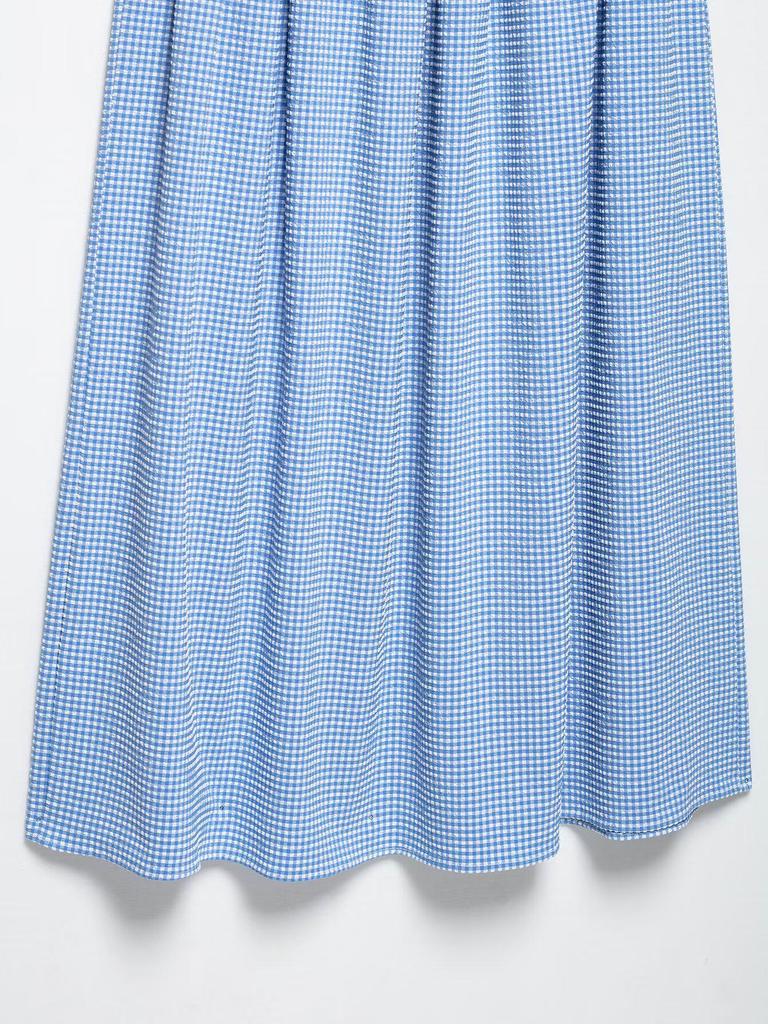 2025 Spring Women's European & American Style Plaid Midi Dress