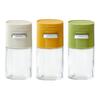 2-In-1 Glass Salt Spice Dispenser with Press-Type Portion Control Airtight 180ml Seasoning