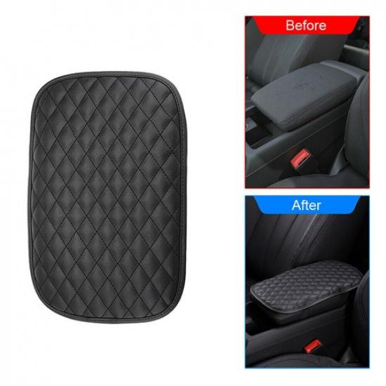 Universal Car Armrest Cushion Cover Center Console Box Pad Leather Protector