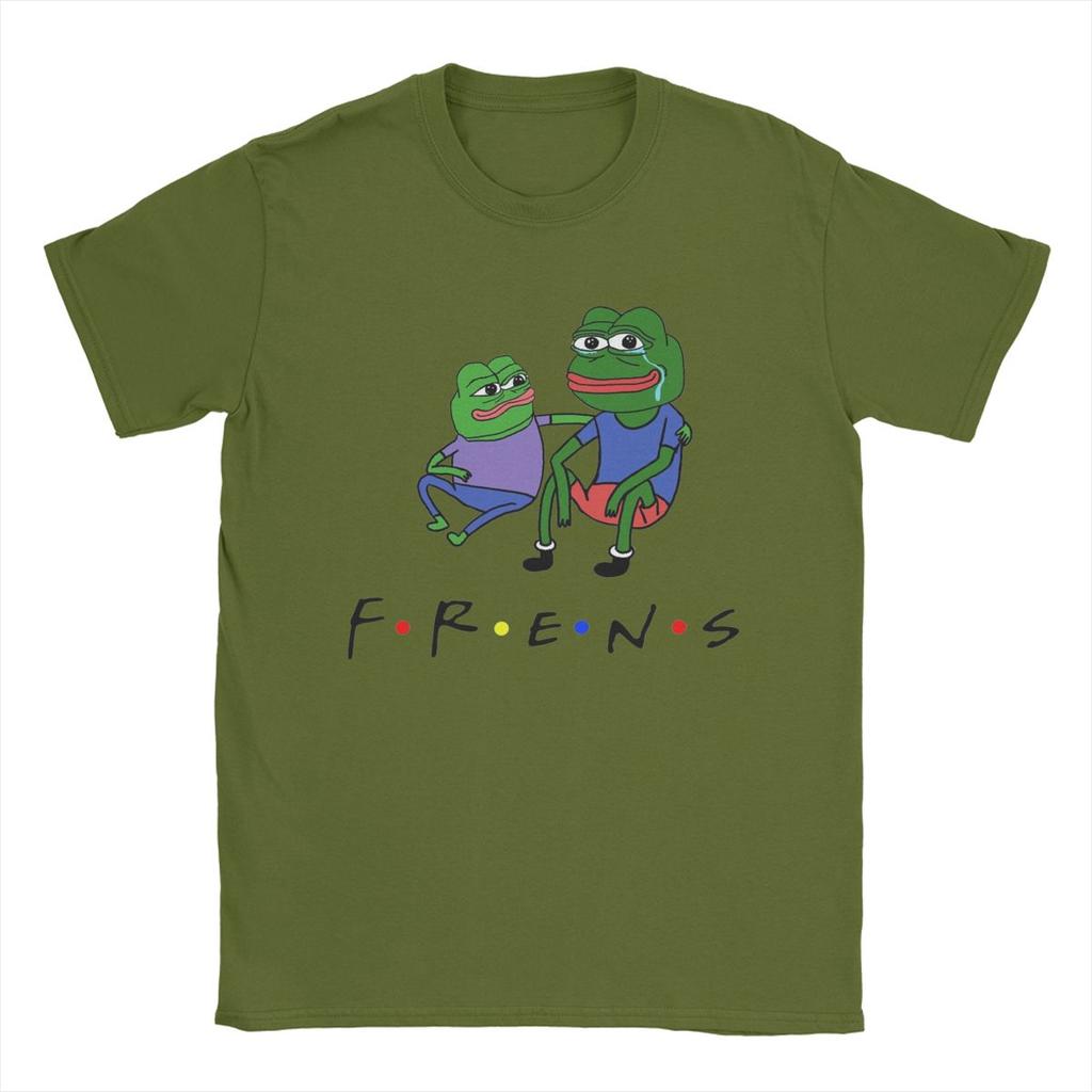 Pepe Frens T-Shirts für Herren Baumwolle Vintage T-Shirts Rundhals T-Shirt Kurzarm Kleidung Geschenk