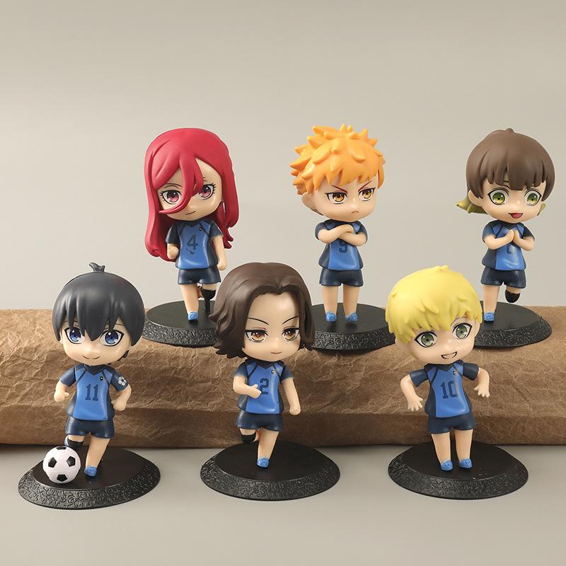 

6Pcs/Set 10cm Anime Blue Lock Figure Look Up Isagi Yoichi Nagi Seishiro Action Figure Figurine Collection Model Doll Toys Gifts
