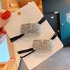 Lot de 2 élastiques à cheveux en strass brillants pour queue de cheval