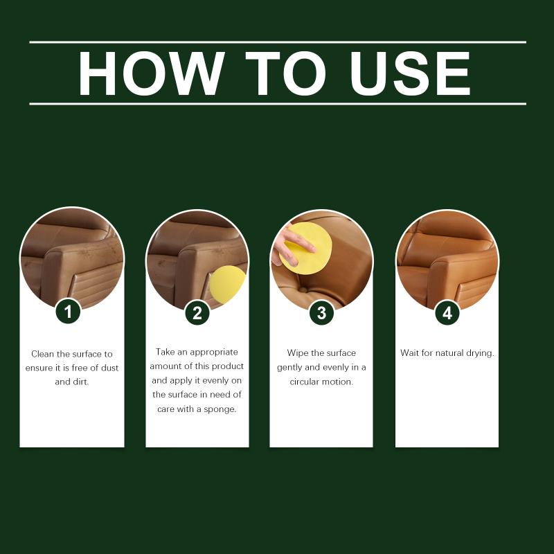 Jakehoe Leather Clean & Care Balm Leather Jacket Sofa Cleaner Decontamination Refurbish Nourishing Polishing Leather Balm