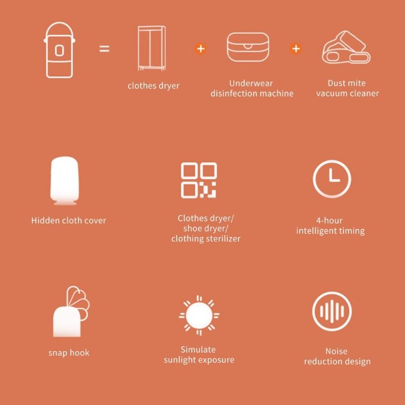110V Portable Travel Dryer for Clothes Lightweight Electric Drying Machine Electric Portable Dryer for Apartment