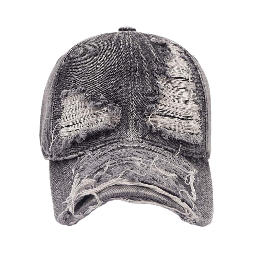 Popular WashedFabric Baseball Hat Distress Baseball Hat Women Beach Hat Photowear Sun Hat Outdoor Sport Camping Hat