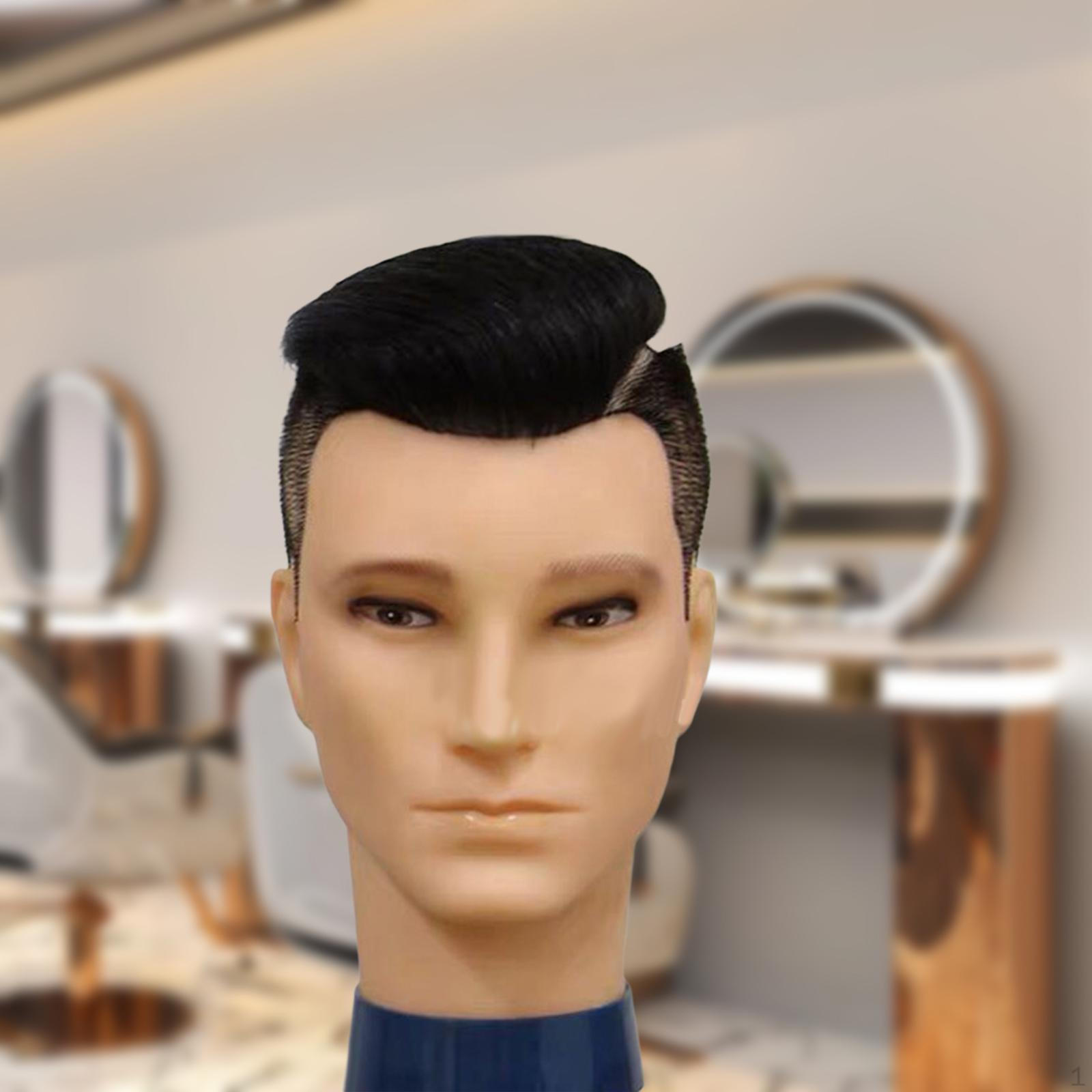 Male Bald Mannequin Head, Manikin Head Model, Multifunctional Durable Wig Display Stand, Holder