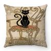 Cartoon Cat Pattern Series Super Soft Short Plush Material Pillow Cover for Home Sofa Decoration Pillow Cover