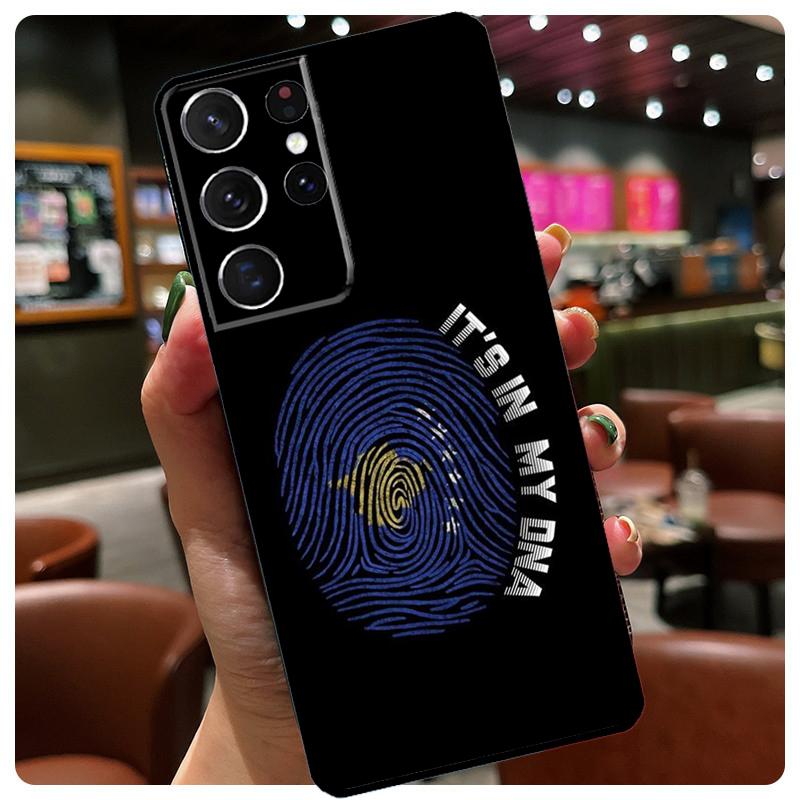 Kosovo National Flag Phone Case For Samsung Galaxy S25 S24 S23 S22 S21 S20 Ultra S9 S10 Plus S25 FE S24 FE Cover