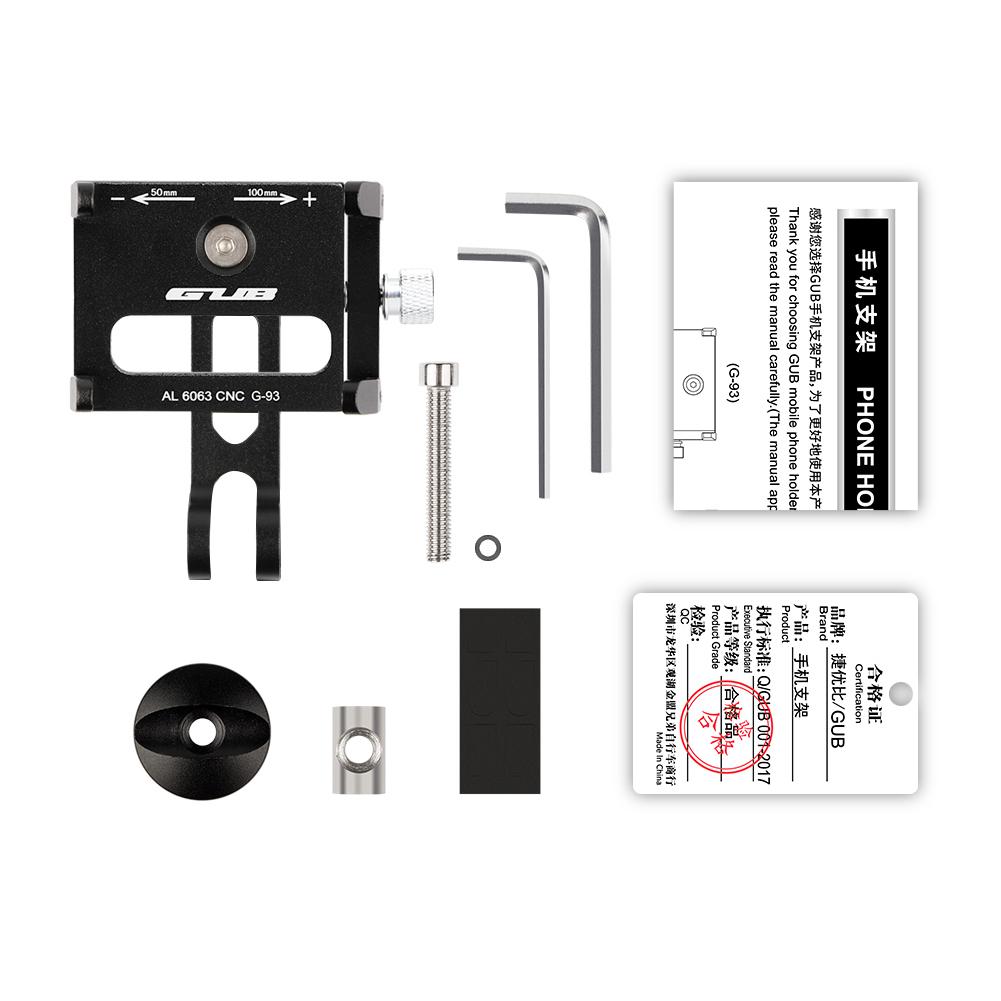 

GUB Bicycle Stem CellPhone Mount Aluminum Alloy Mobile Phone Support Mount Adjustable Centered Installation Cycling Equipment China Mainland
