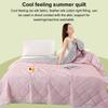 Cold Feeling Quilt Solid Color Lightweight Cooling Quilts Multi-Function Breathable Bedroom Blanket for Home Office