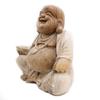 Buddha-Statue Happy Weißwaschung Suar-Holz 50 cm
