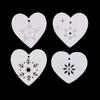 50 Piece Heart Shape Engraving Wooden Christmas Party Ornament Gift Tags Label Embellishments