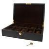 Watch Storage Case for 10 Watches, Black Faux Leather, Watch Box, Collection Case, IG-ZERO53B-1, Our Original Design, Watch Storage, Watch Display,