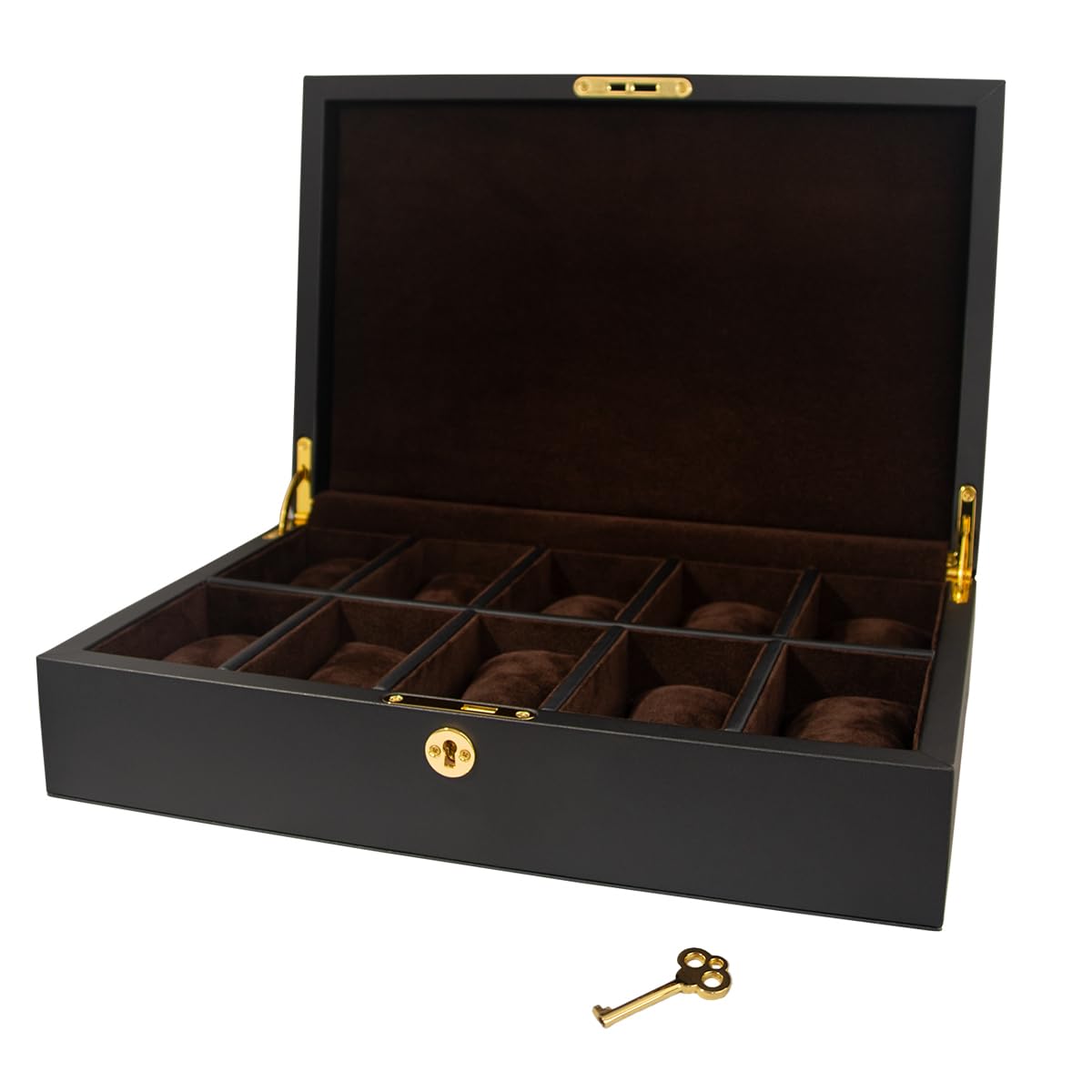 

Watch Storage Case for 10 Watches, Black Faux Leather, Watch Box, Collection Case, IG-ZERO53B-1, Our Original Design, Watch Storage, Watch Display,