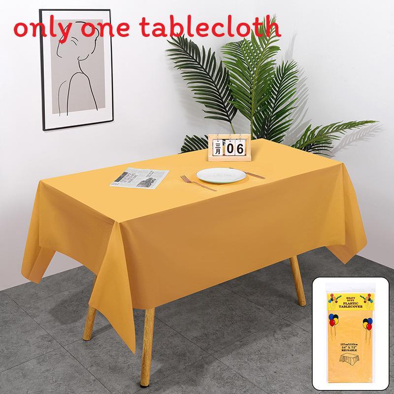 Peva Thickened Disposable Tablecloth With Dustproof And Oilproof Surface For Events And Decor