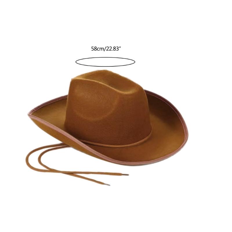 Hochzeitsparty Westernstil Filz Fedora Hut Breiter geschwungener Rand Cowboy Jazzhut
