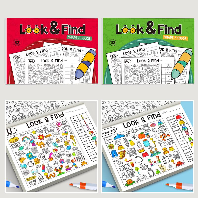 Kid's Search Ideal for Items Games Enhance Visual Perception Fun Play Coloring Book Focus and Attention Handwriting Exercise Book