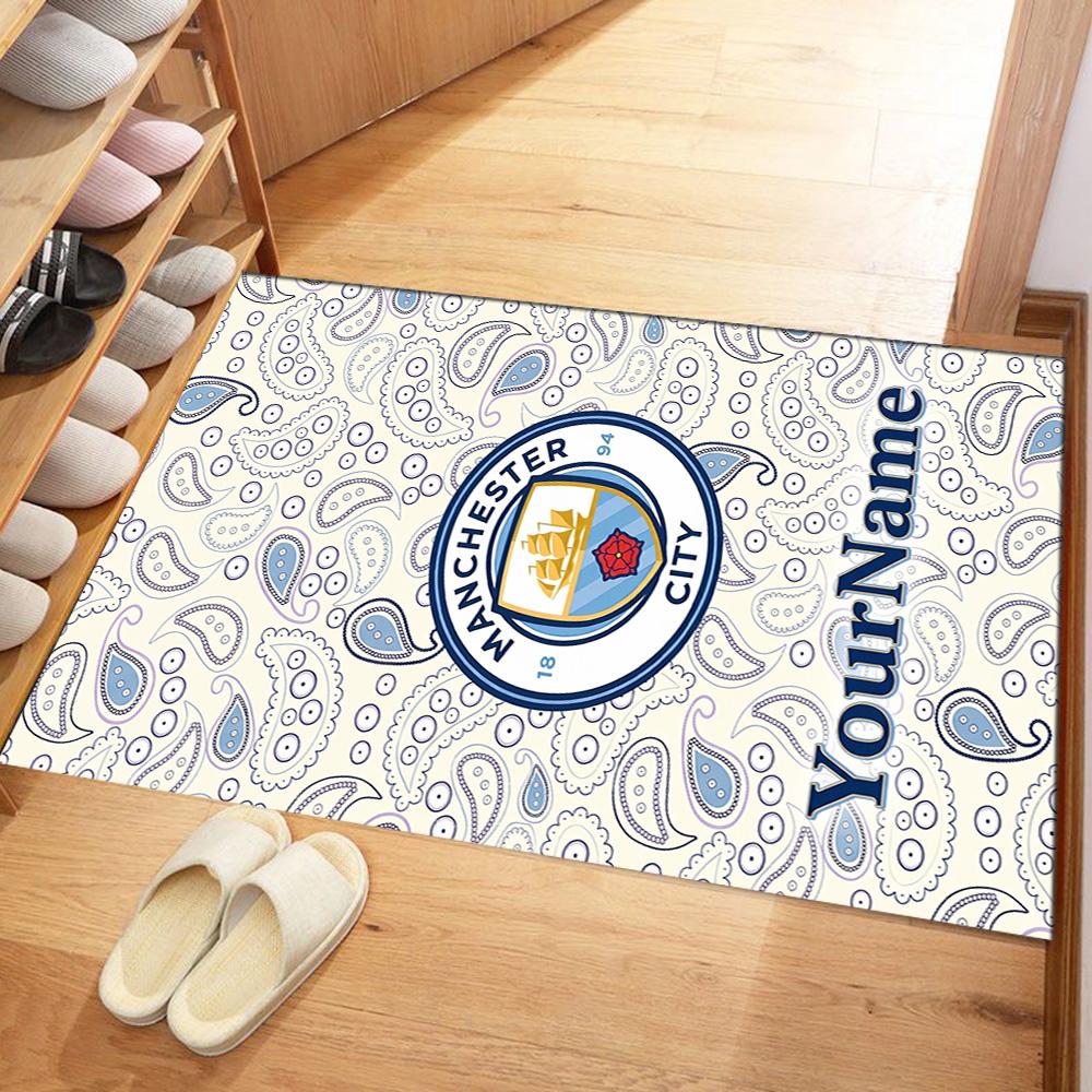 Manchester City 6 Personalized Text Carpet Design for Dormitory Study Room Living Rooms Decorate Room Anti-slip Rug Decorate Offices