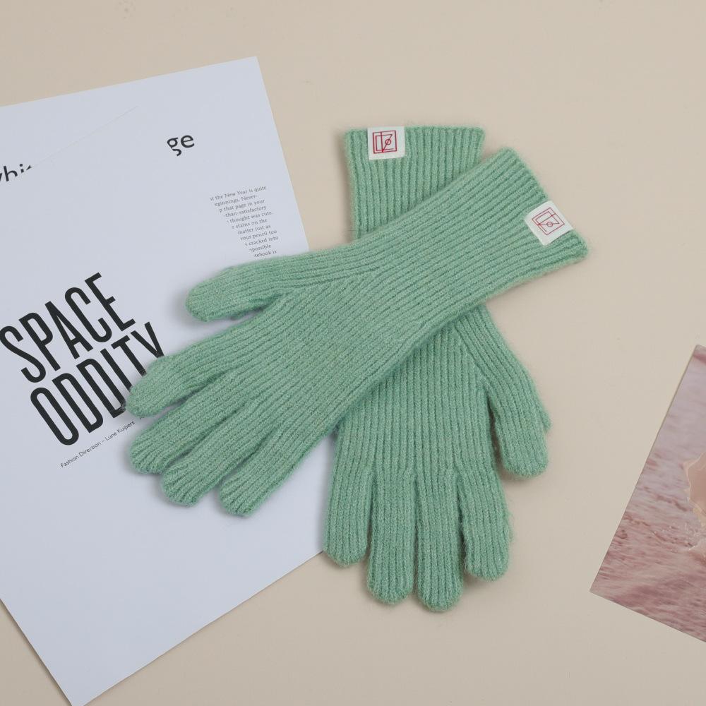 Korean Version of Autumn and Winter Long Finger Touch Touch Screen for Students Outdoor Riding Cold-proof Gloves