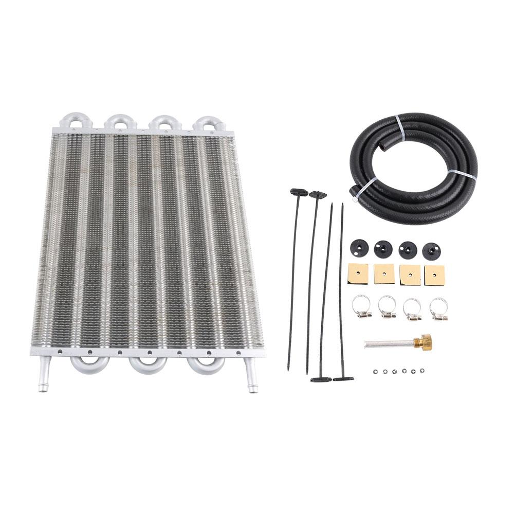 4 Row 6 Row 8 Row Aluminum Universal Oil Cooler Kit Oil Radiator Car Auto Transmission Auto-Manual Radiator Converter Auto