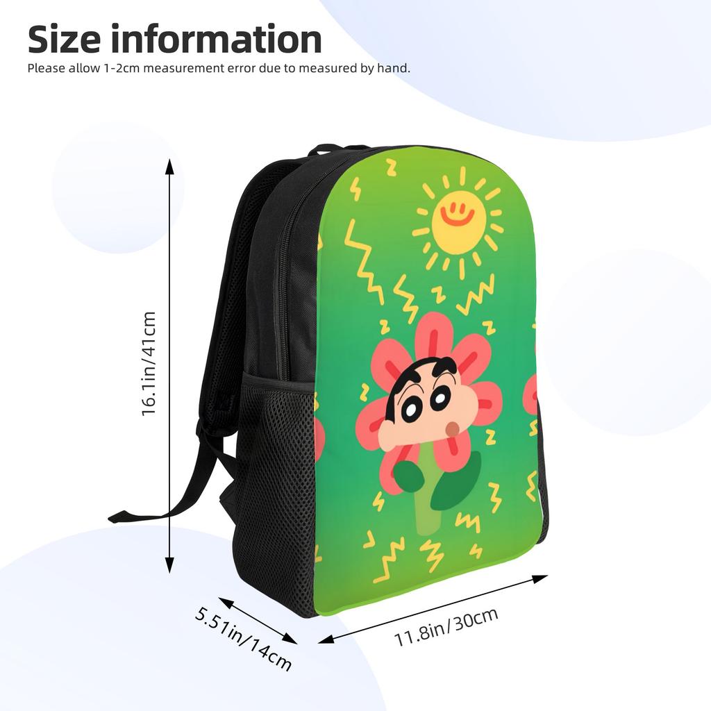 Crayons Shins Chans Backpacks for Men Women School College Student Bookbag Fits 15 Inch Laptop Cartoon Bags