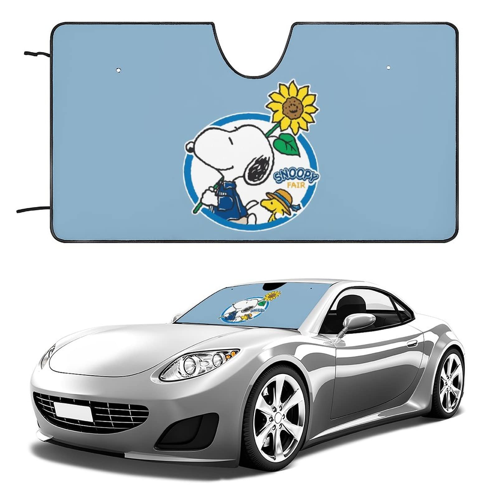 

Snoopy Car Suction Cup UV Perfect for Car Cute and 130x70cm Sunshade, Insulating, Sunshade, Protection, Camping, Stylish, (Sunflower B)