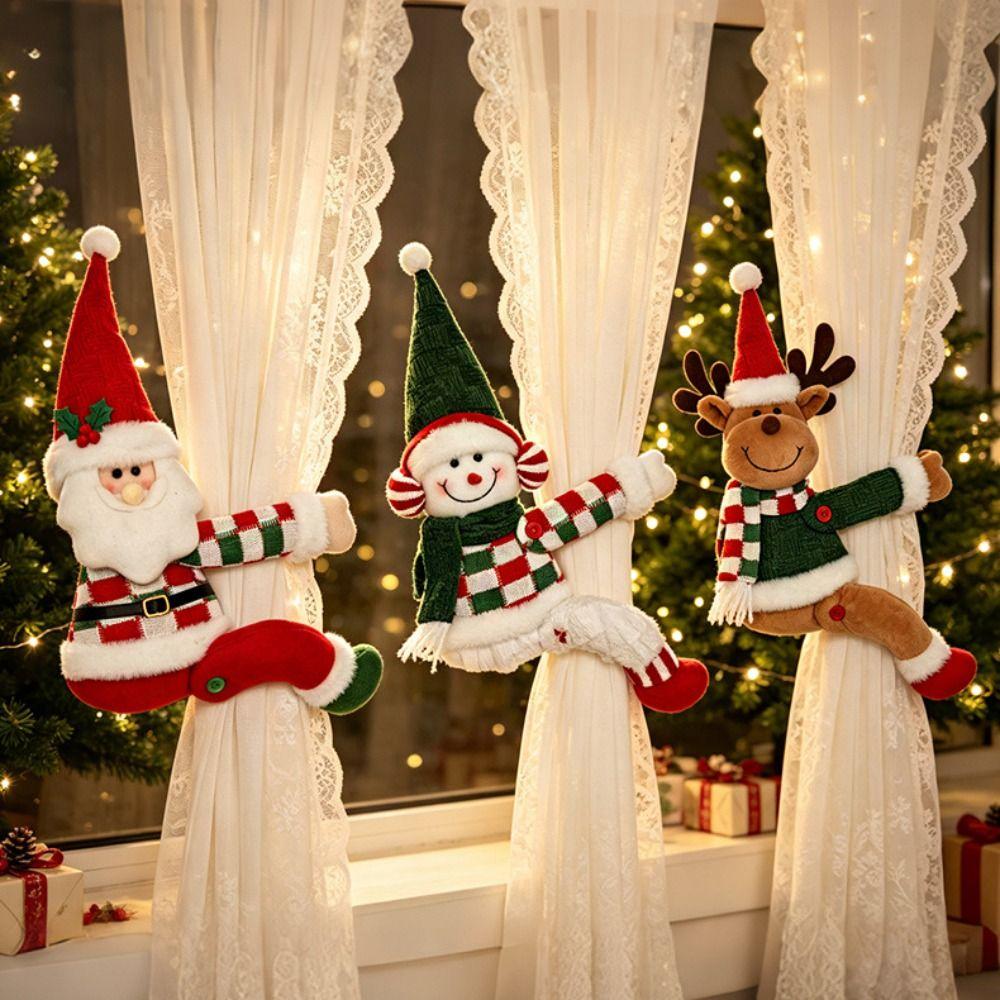 Elk Christmas Curtain Tiebacks Bear Christmas Curtain Buckle Curtain Holdbacks  Christmas Decor