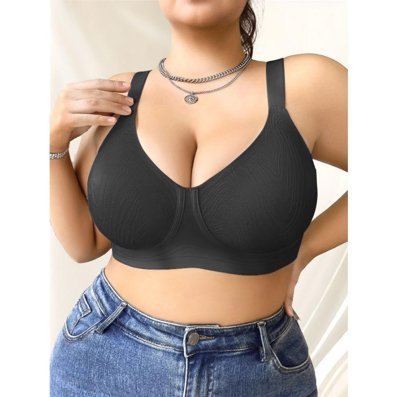 Plus Size Seamless Gather Anti Sagging Comfortable Bra For Women Large Bust