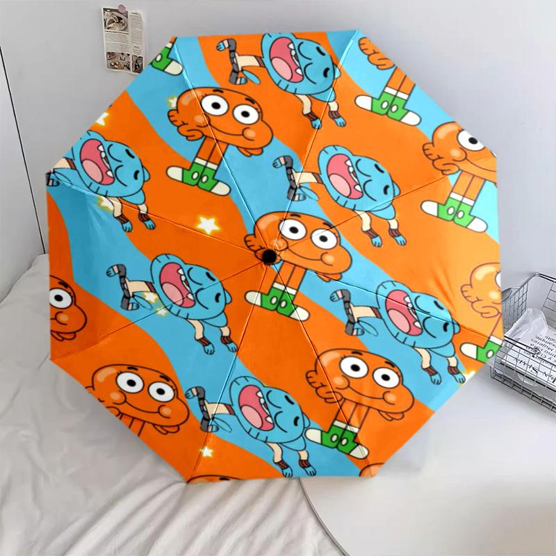 Gumball's World Adventure Automatic Umbrella - Suitable Travel Outdoor Portable Umbrella Birthday Gift Daily Essentials