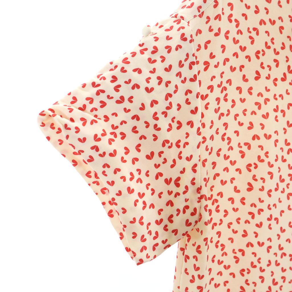 Louis Vuitton Made In Italy Overall Handle Short Sleeve Blouse 34 Ivory Women Used