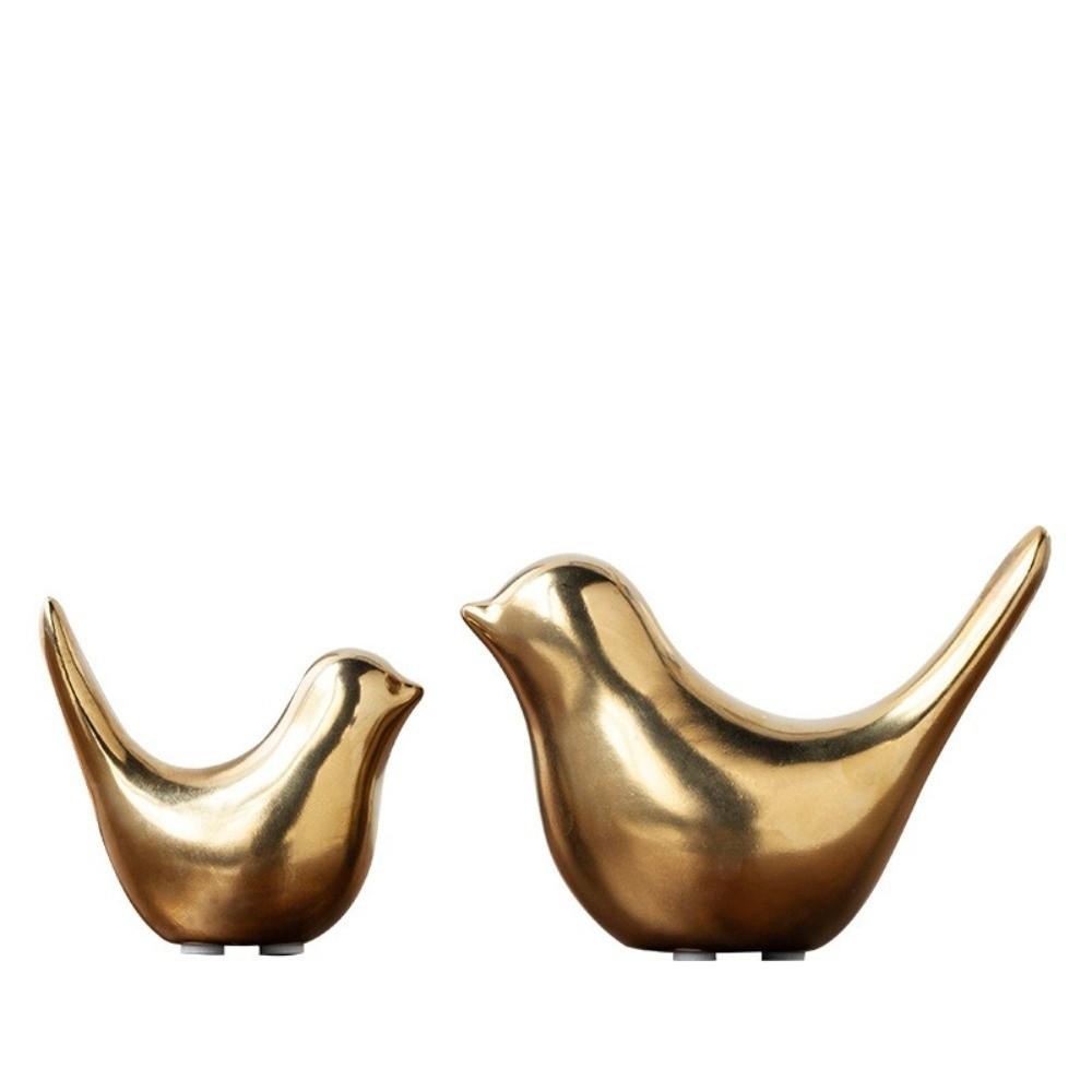 Black White Bird Sculpture Nordic Style Animal Statue Ornaments Bird Ceramic Figurines  Home Decor