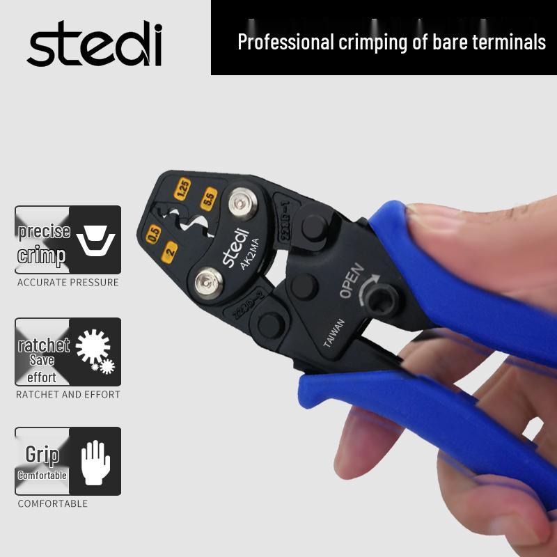 Sitelai Cold Press Multifunctional Crimping Pliers for Copper Wire Terminals, Electrician's Tool with Jaw and Wire Crimping Features