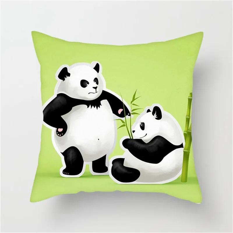 Sofa Bedroom Cute Panda Pillowcase Home Decoration Zipper Pillowcase