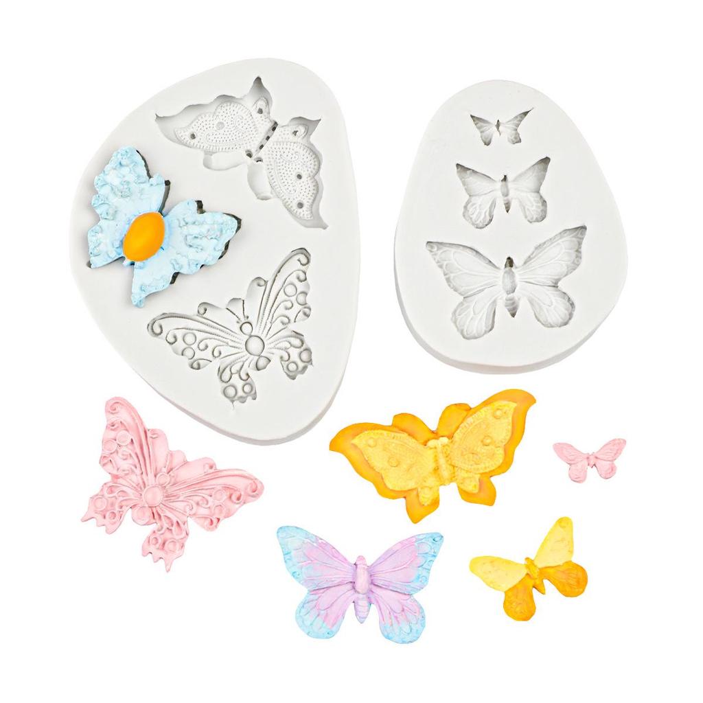 Matriță Silicone Fluture cu Trei Legături pentru Fondant, Ciocolată, Epoxid și Artizanat din Lut