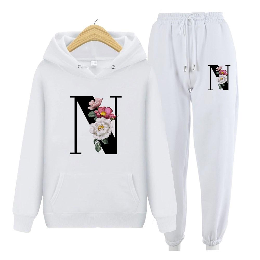 Women Sweatshirt Long Sleeve Hoodies Harajuku Hoodie Vintage Letters Print Sweatshirts Two Piece Sets Hoodies